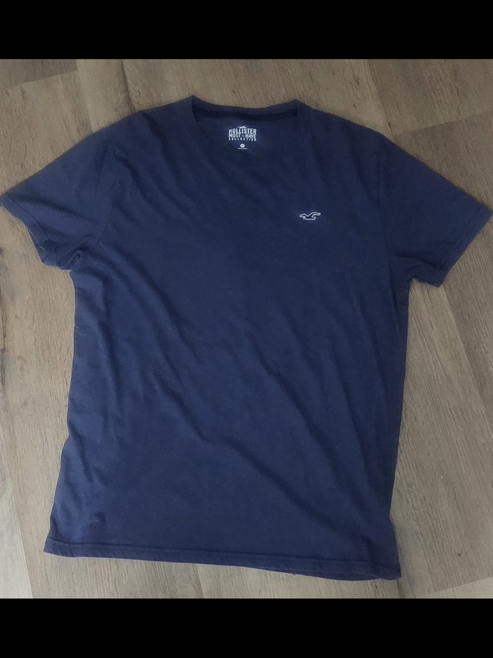 Hollister Men's Solid Navy Short Sleeve Tee Sz L Bin Y